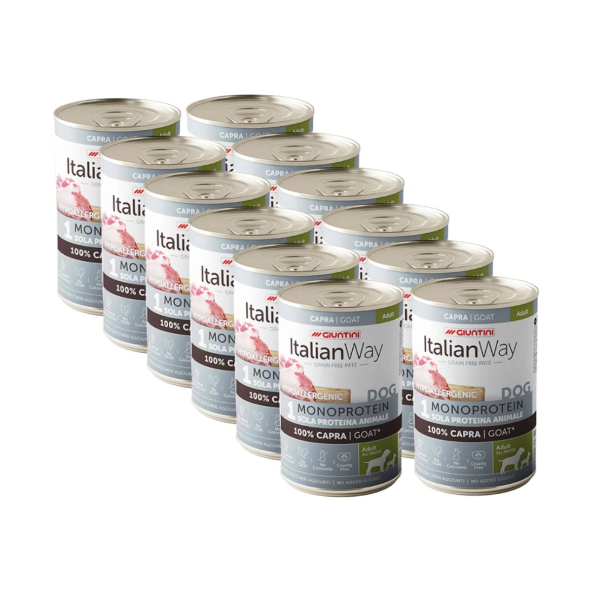 ItalianWay 12 scatolette 100% monoproteiche capra