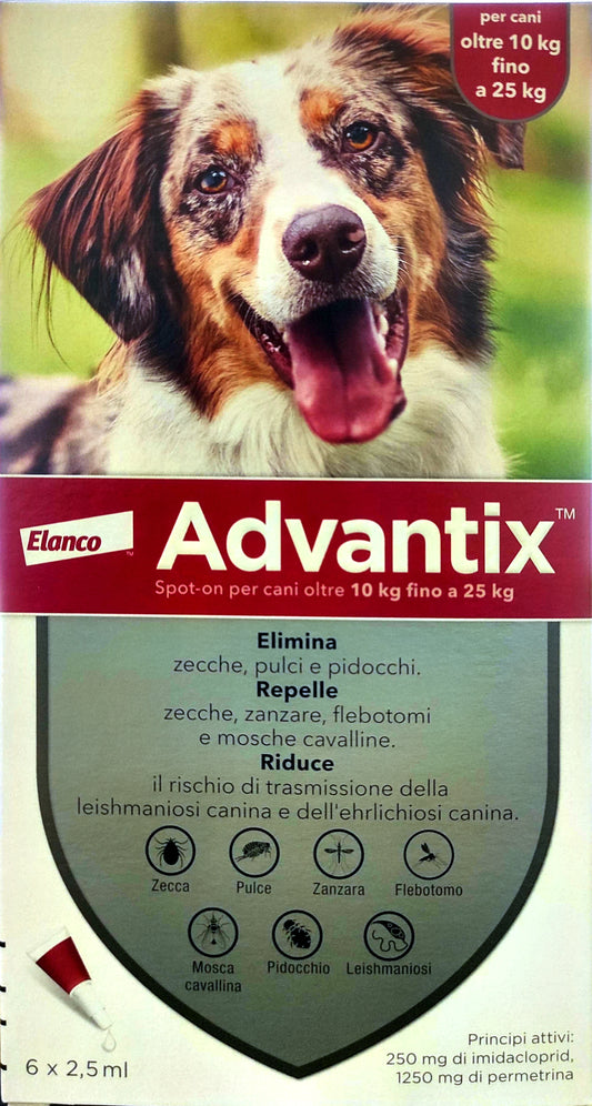 Advantix Spot-on per cani da 10-25kg "6 pipette"
