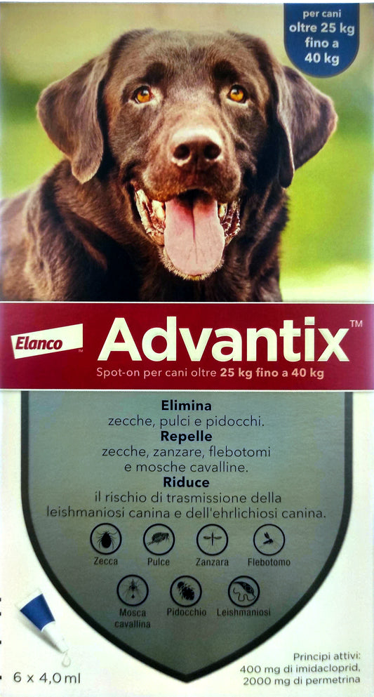 Advantix Spot-on per cani da 25-40kg "6 pipette"