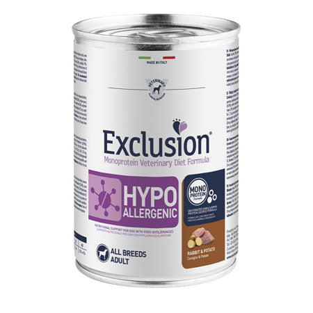 Exclusion Hypo Allergenic 400g. Taglia Grande CONIGLIO