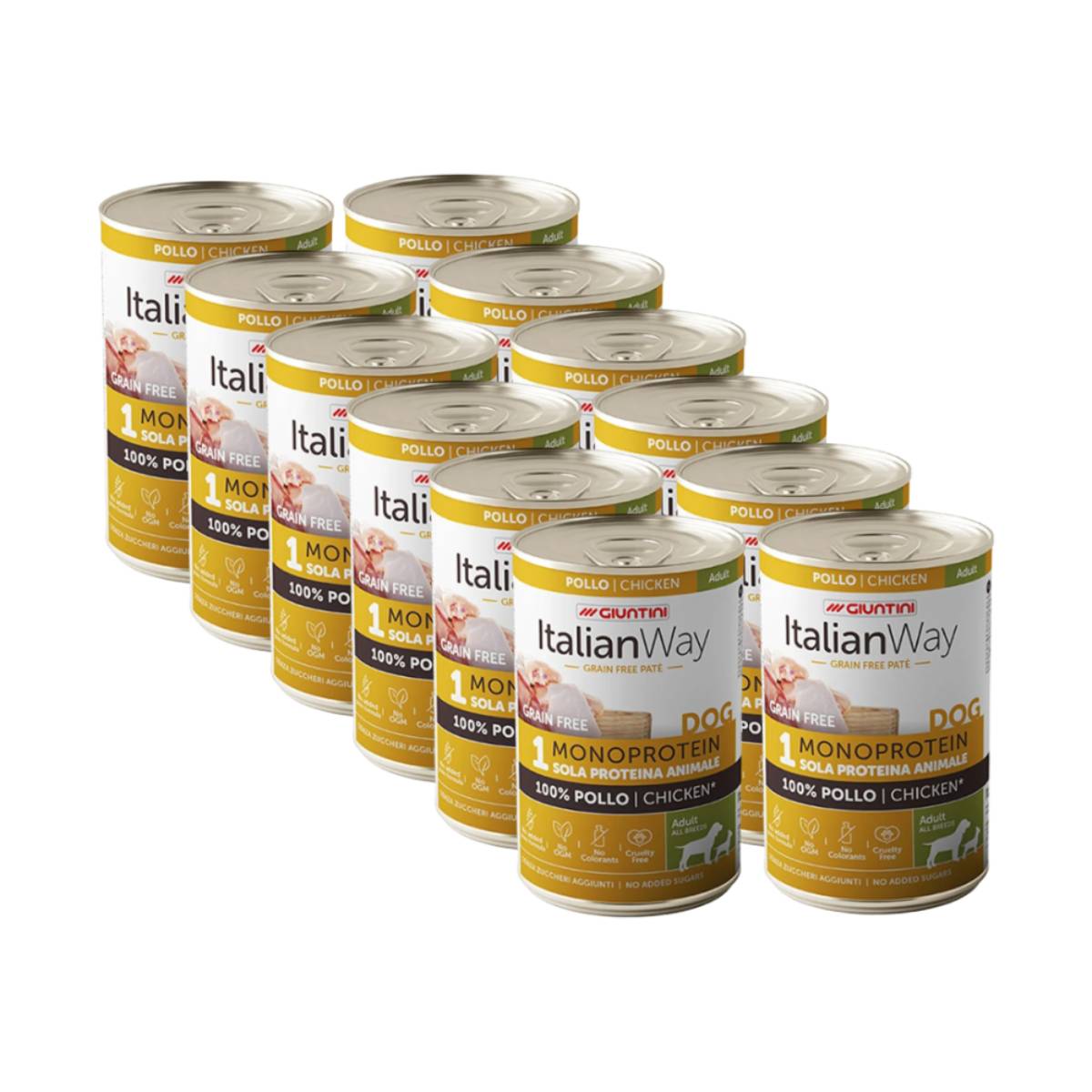 ItalianWay 12 scatolette 100% monoproteiche pollo