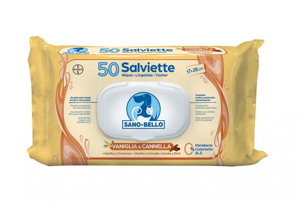 Elanco Salviette detergenti alla vaniglia e cannella 50 pezzi