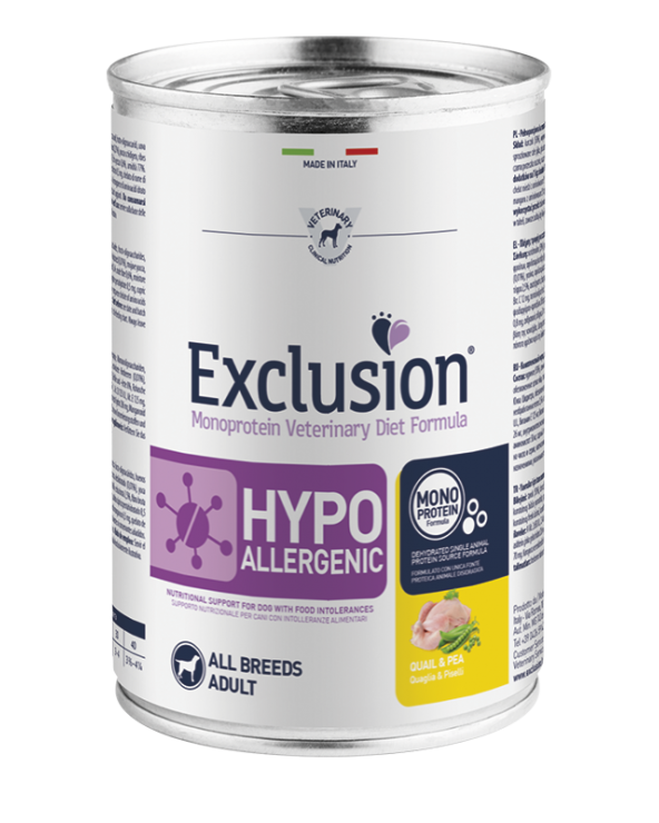 Exclusion Hypo Allergenic 400g. Taglia Grande QUAGLIA