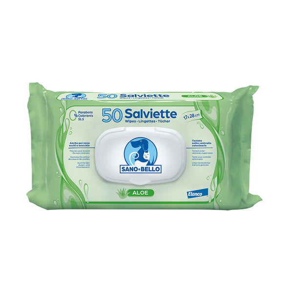 Elanco Salviette detergenti all'aloe 50 pezzi